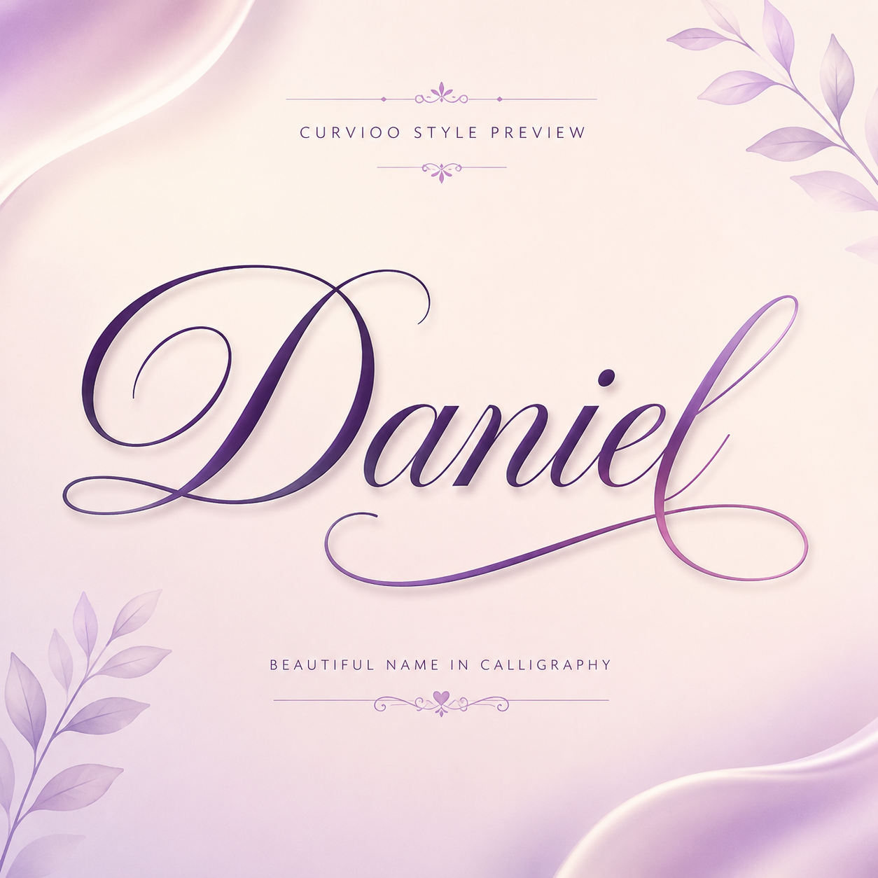 Curvioo 的 Daniel 花体预览