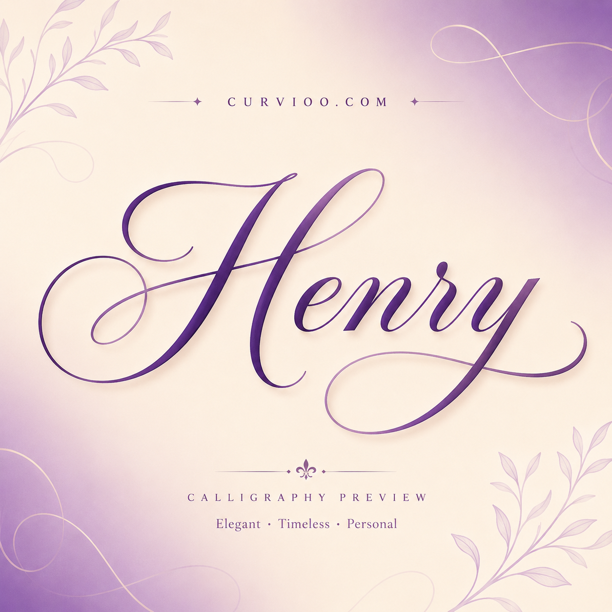 Curvioo 的 Henry 花体预览