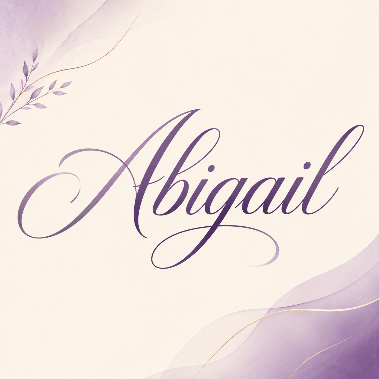 Curvioo cursive preview for the name Abigail