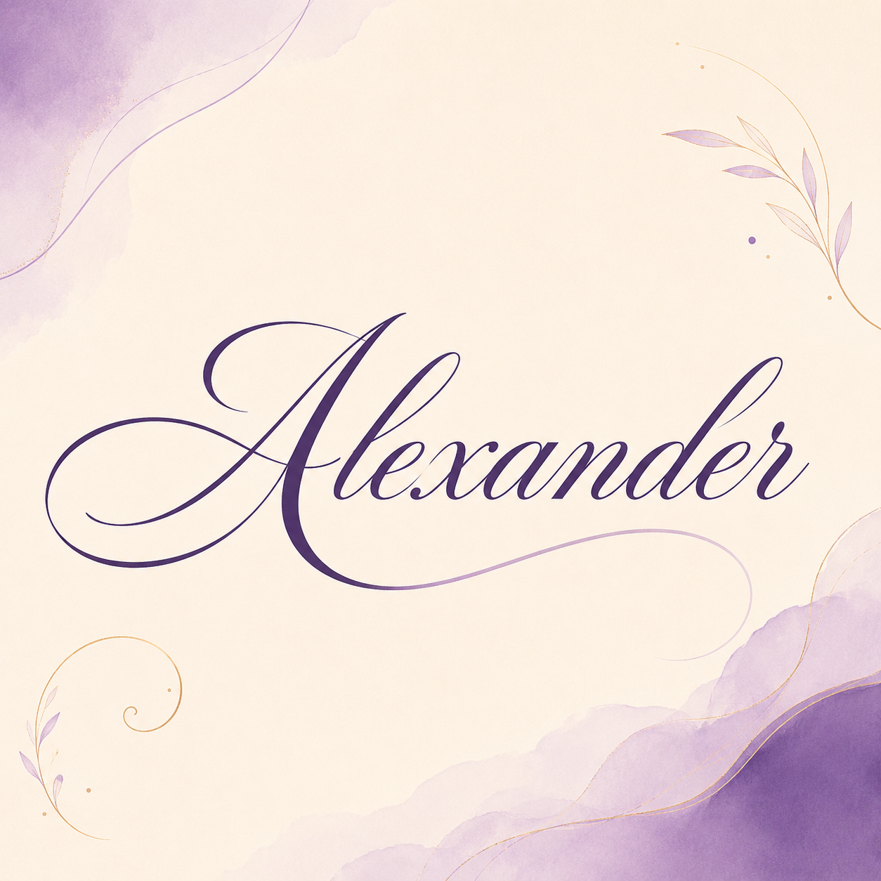 Curvioo cursive preview for the name Alexander