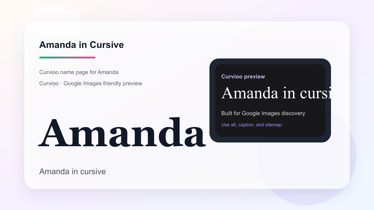 Curvioo cursive preview for the name Amanda