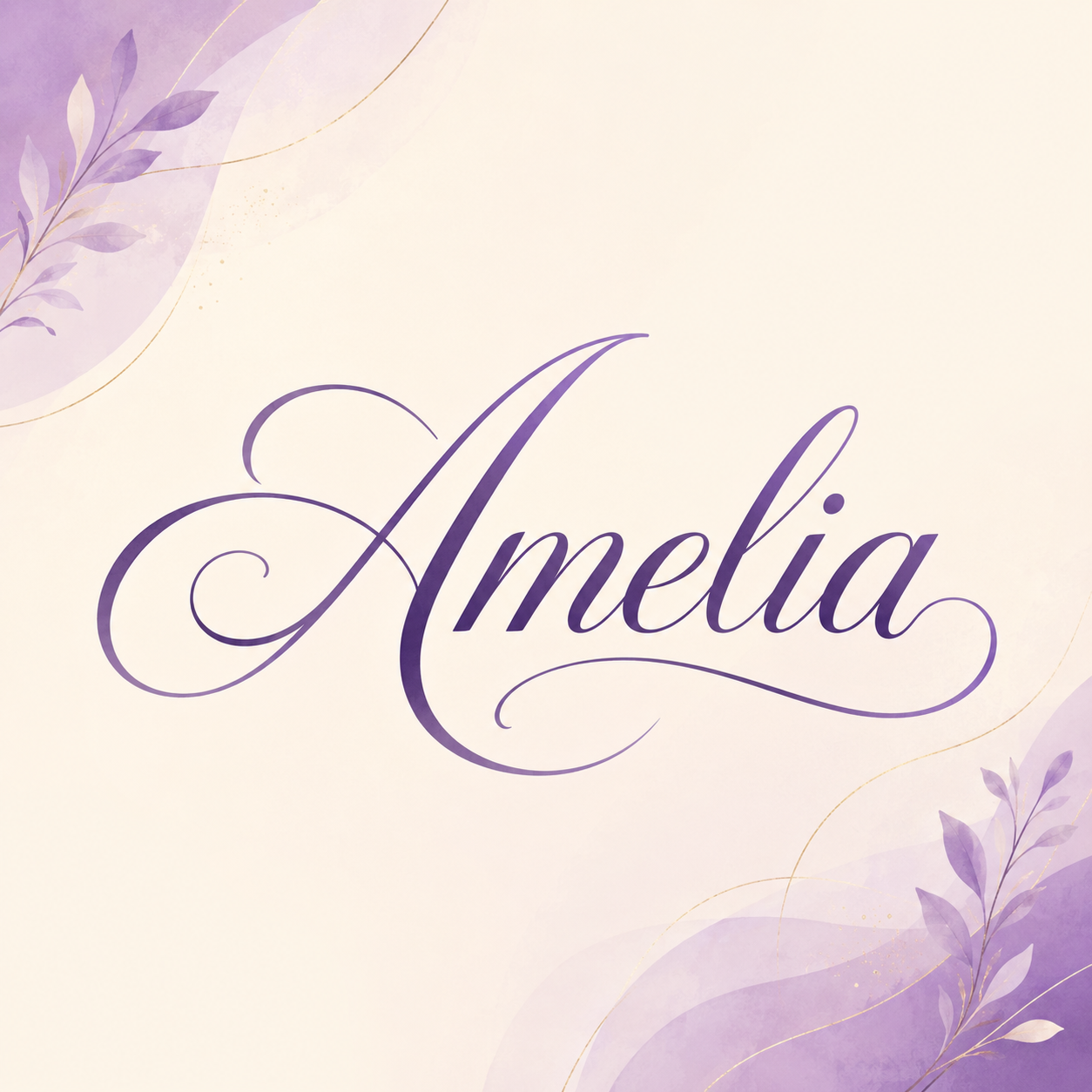 Curvioo cursive preview for the name Amelia