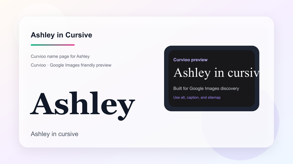 Curvioo cursive preview for the name Ashley