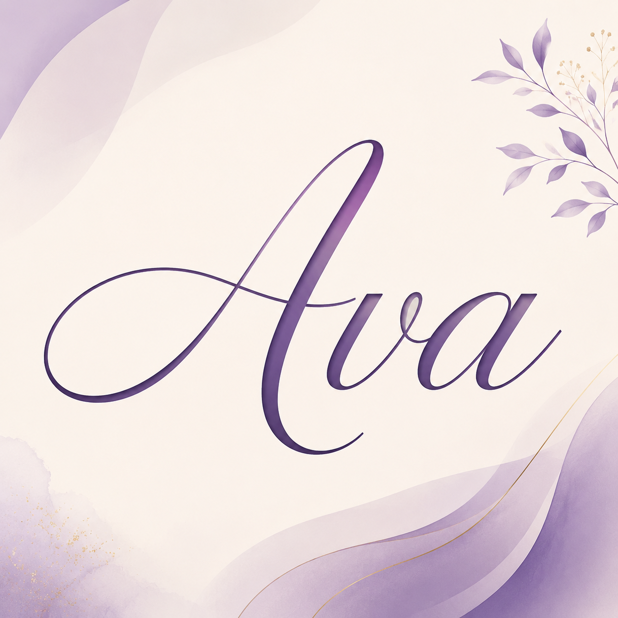 Curvioo cursive preview for the name Ava