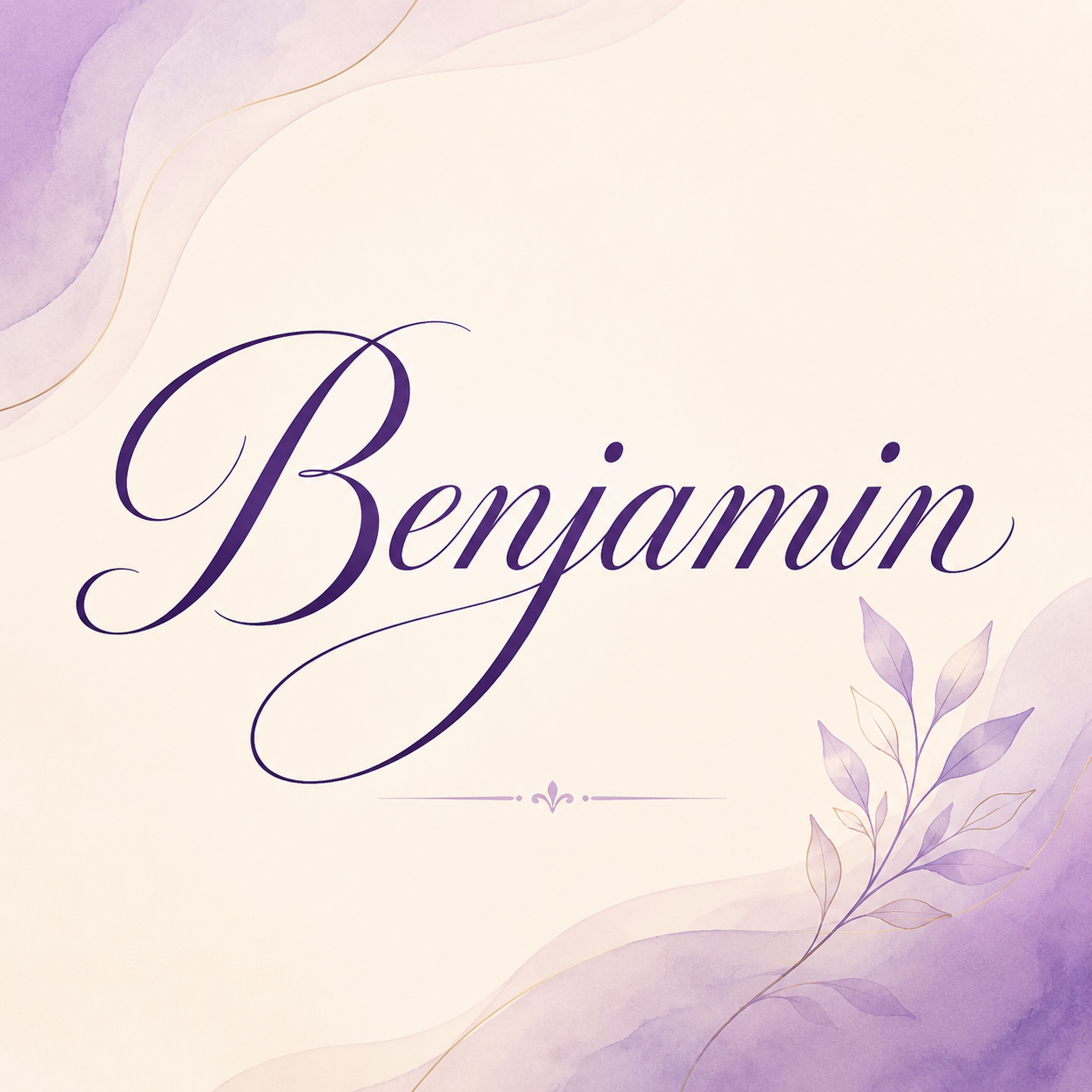 Curvioo cursive preview for the name Benjamin