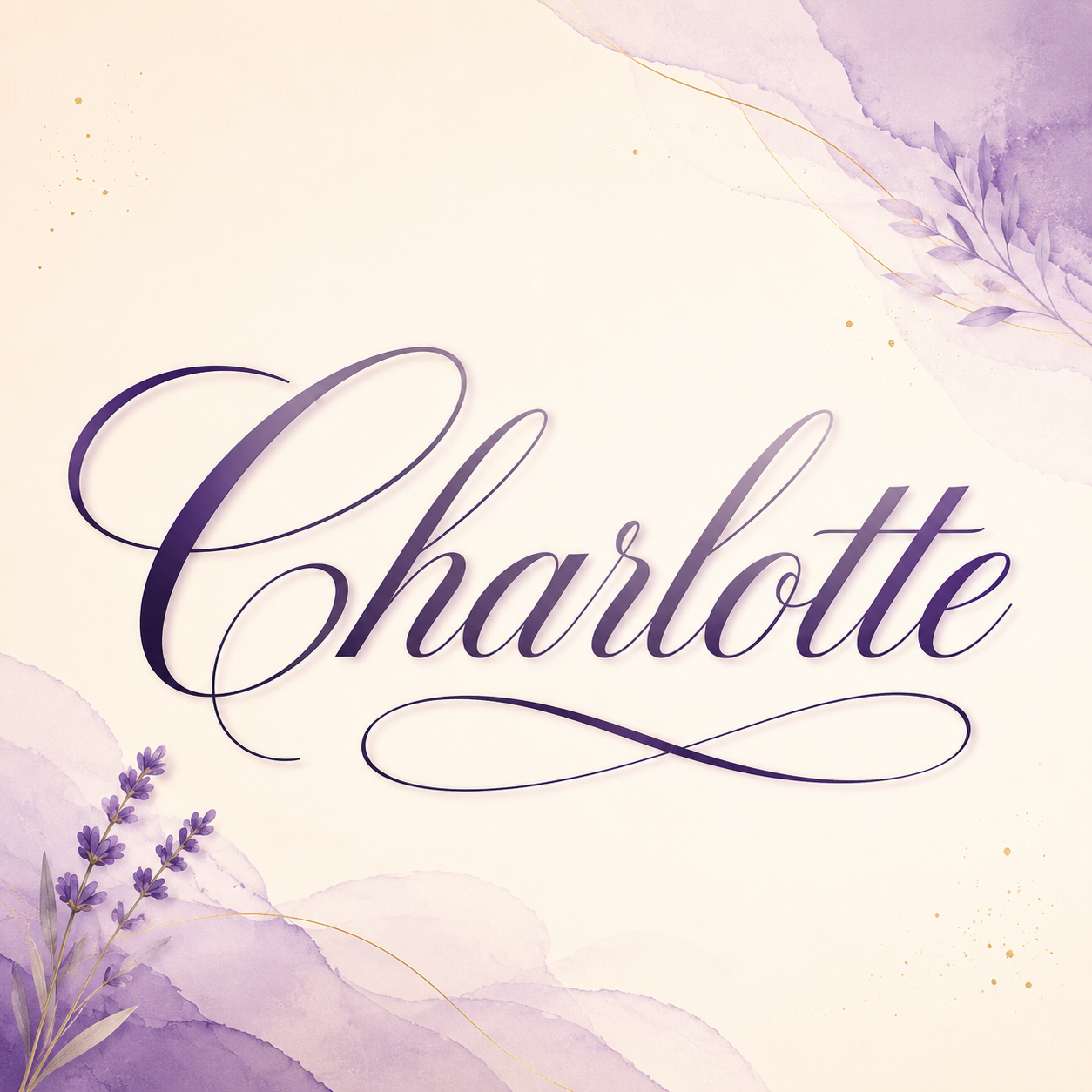 Curvioo cursive preview for the name Charlotte