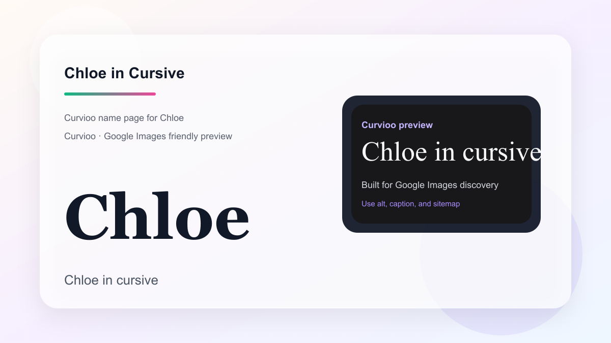 Curvioo cursive preview for the name Chloe