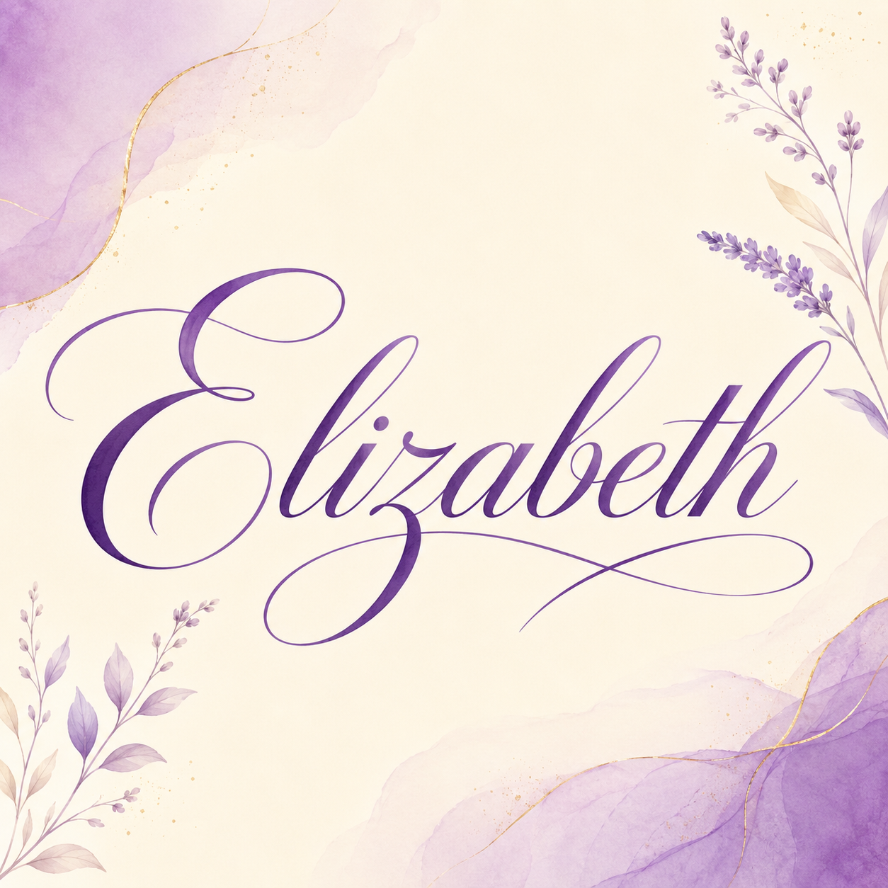 Curvioo cursive preview for the name Elizabeth