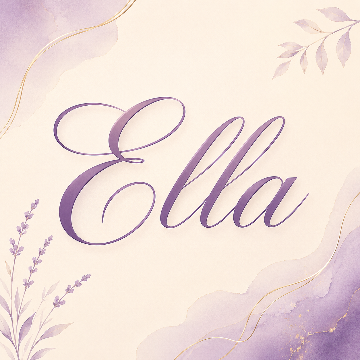 Curvioo cursive preview for the name Ella