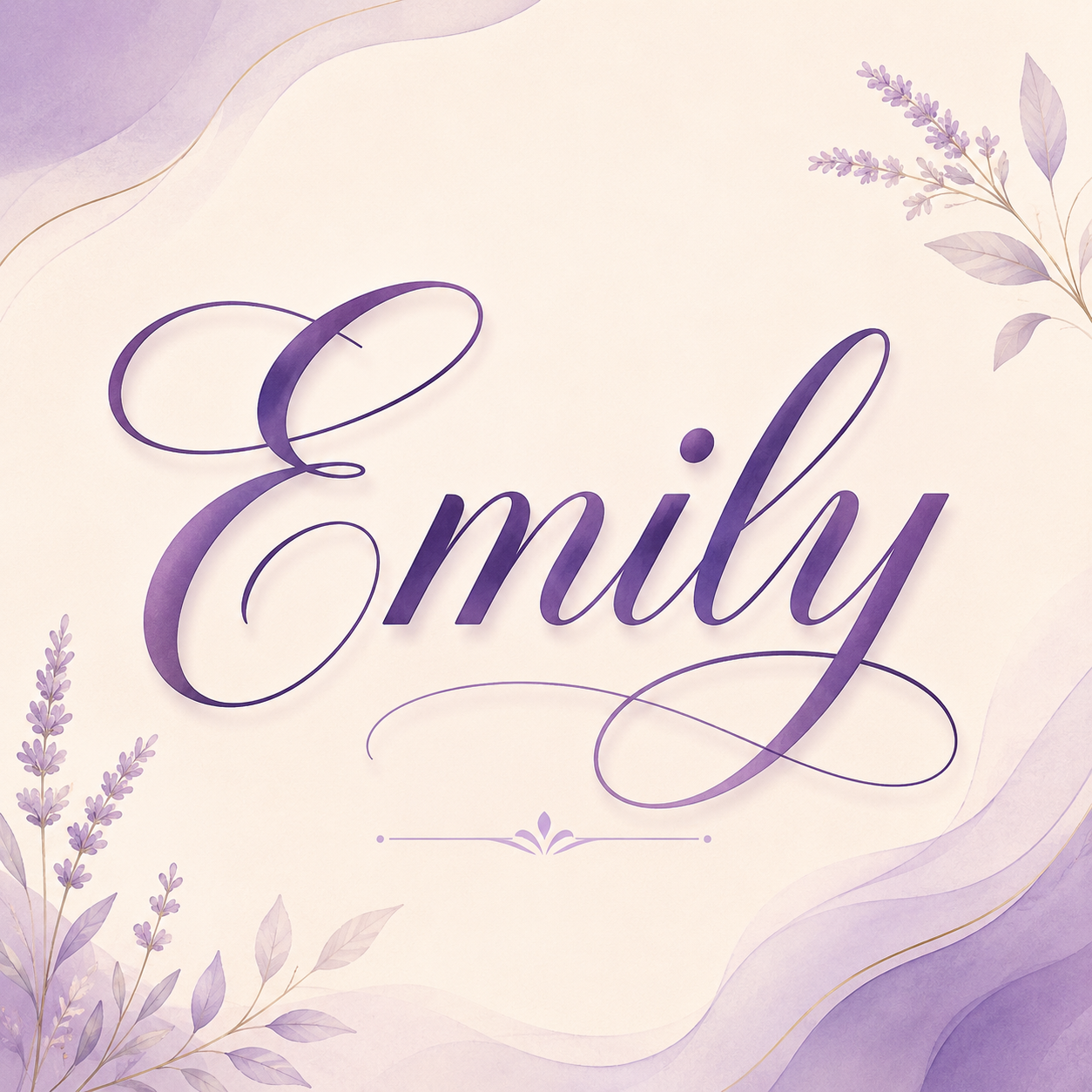 Curvioo cursive preview for the name Emily