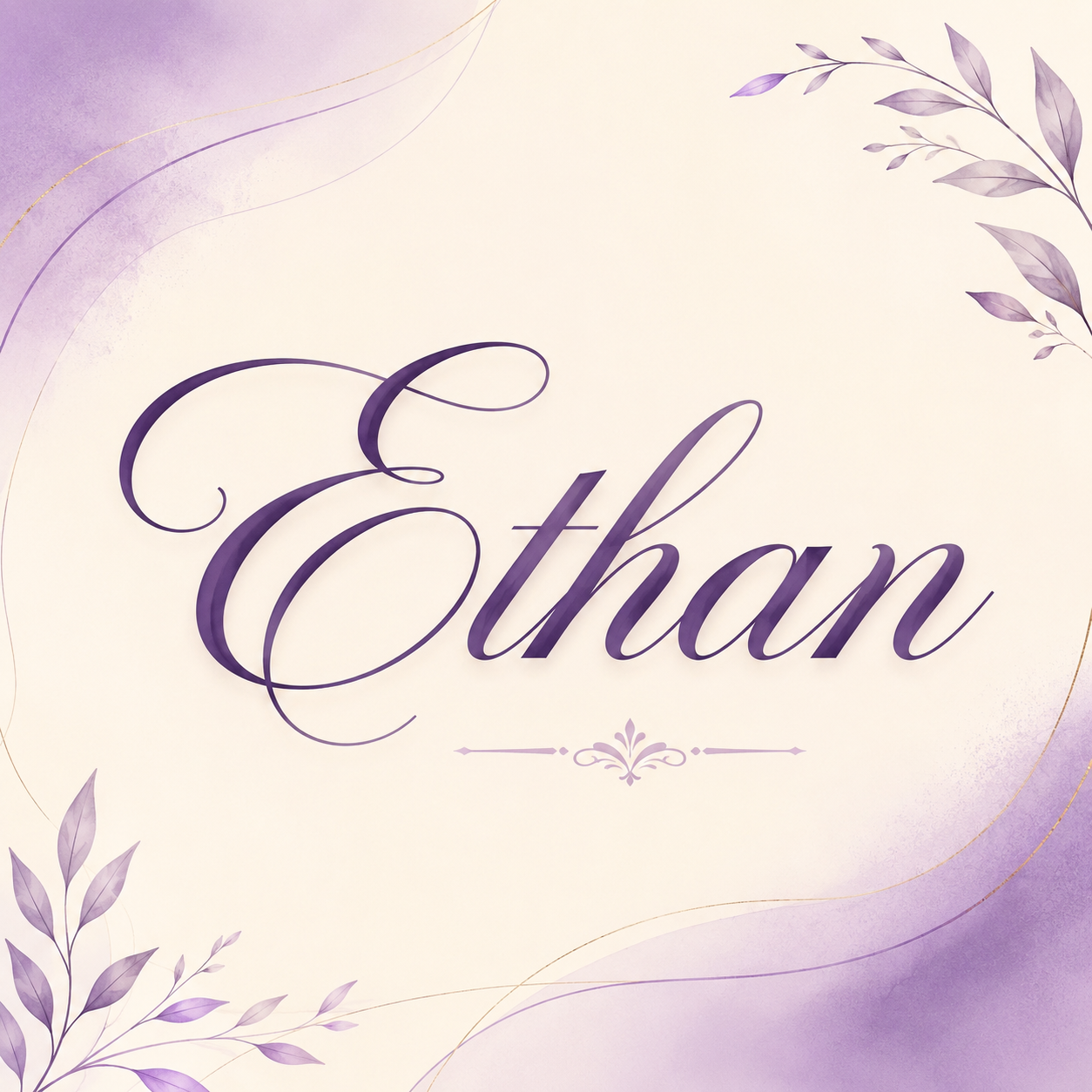 Curvioo cursive preview for the name Ethan