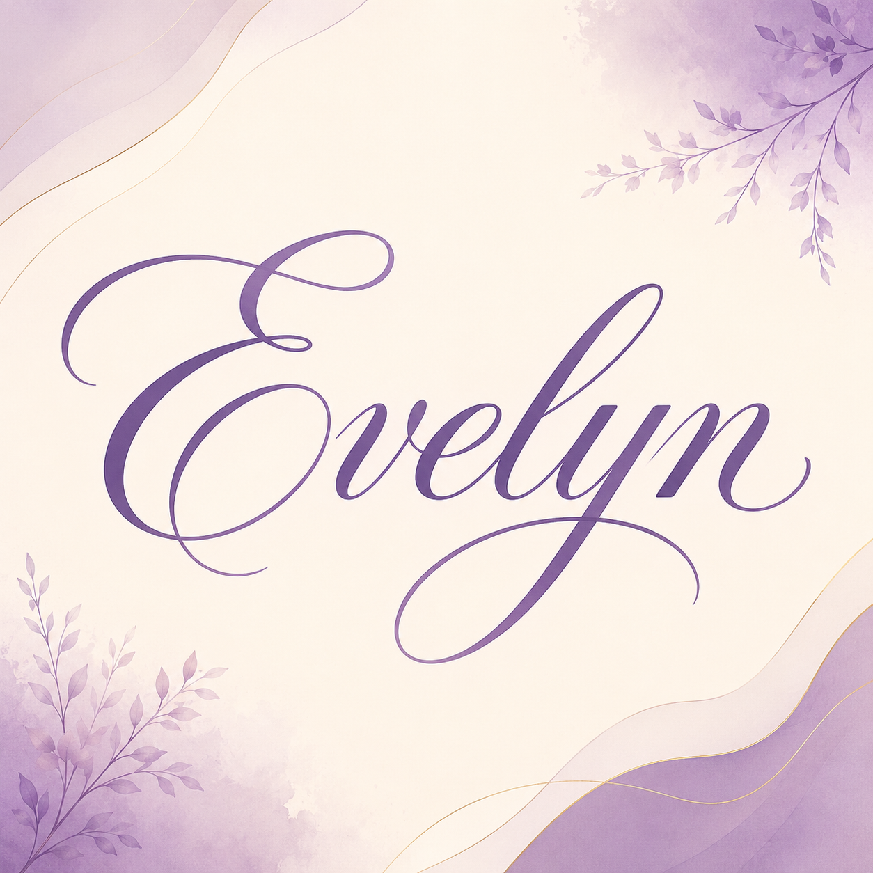 Curvioo cursive preview for the name Evelyn