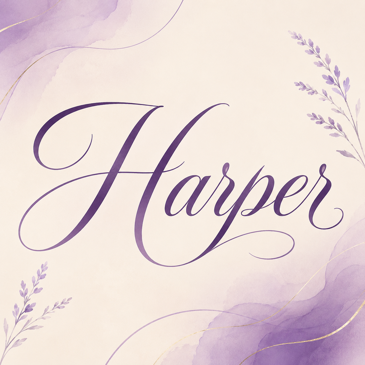 Curvioo cursive preview for the name Harper