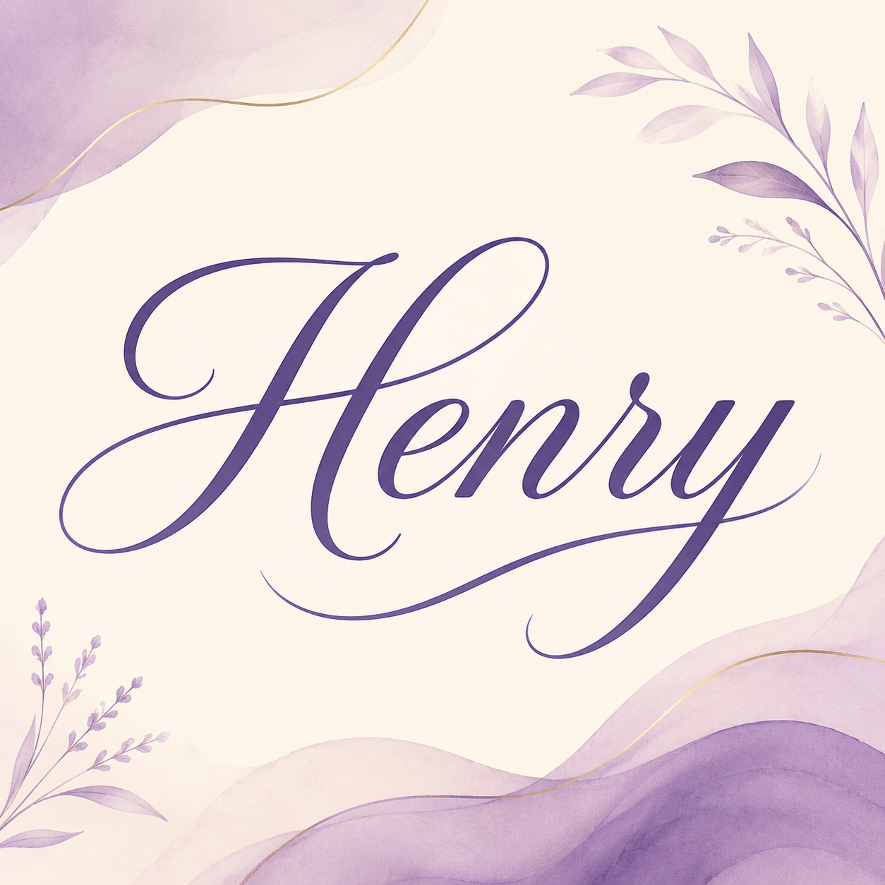 Curvioo cursive preview for the name Henry