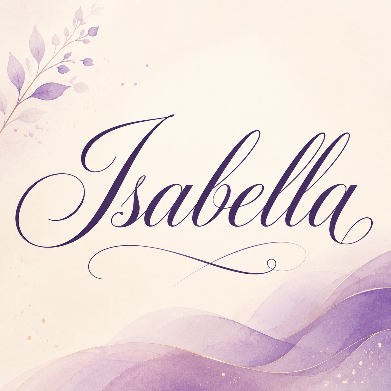 Curvioo cursive preview for the name Isabella