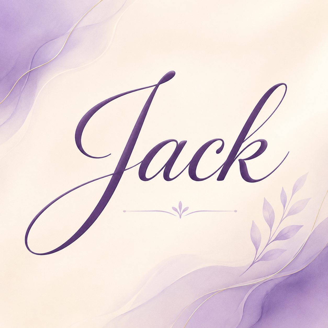 Curvioo cursive preview for the name Jack