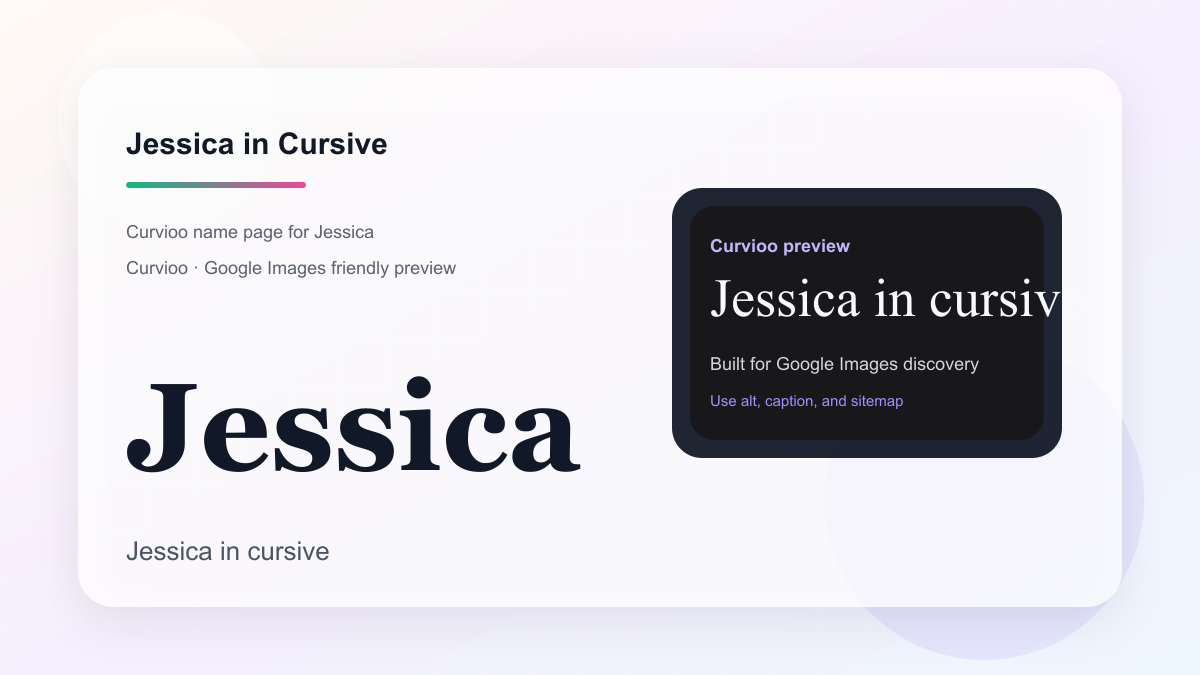 Curvioo cursive preview for the name Jessica