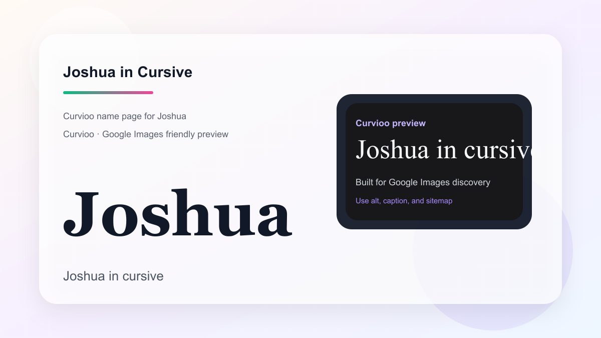 Curvioo cursive preview for the name Joshua