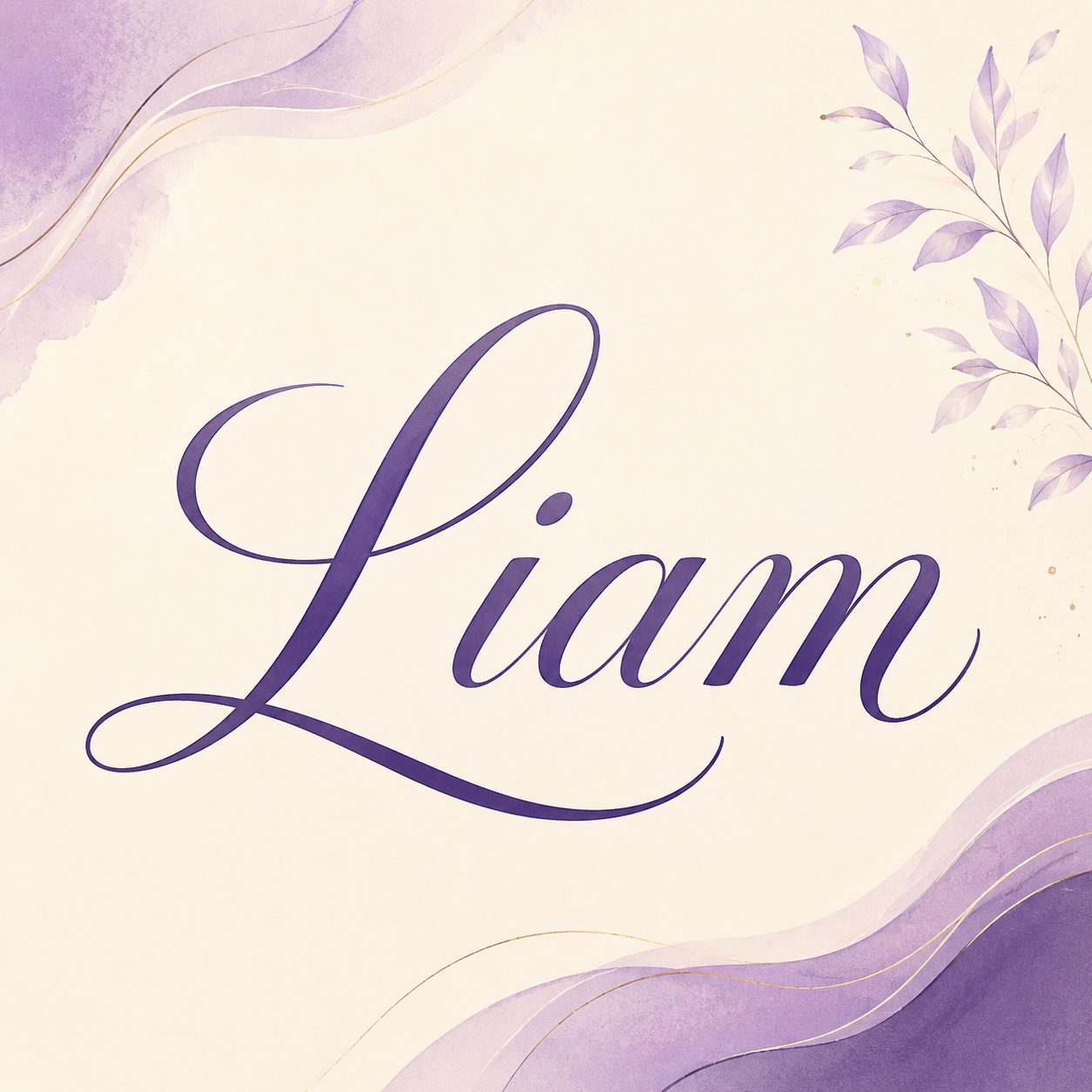 Curvioo cursive preview for the name Liam