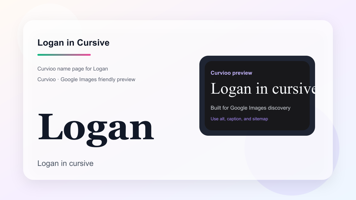 Curvioo cursive preview for the name Logan