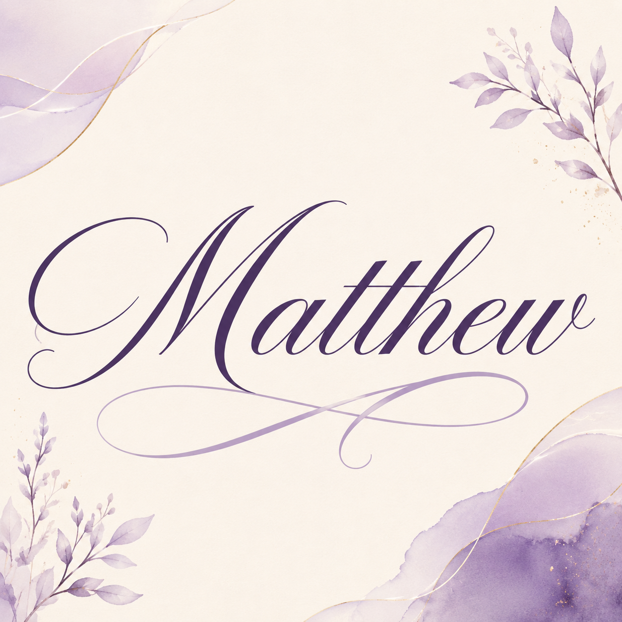 Curvioo cursive preview for the name Matthew
