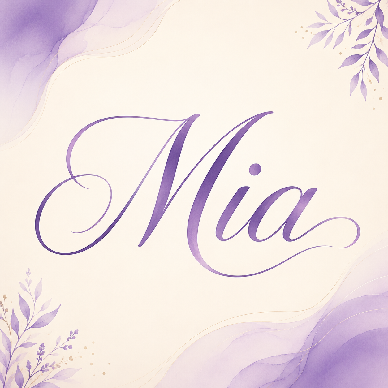 Curvioo cursive preview for the name Mia