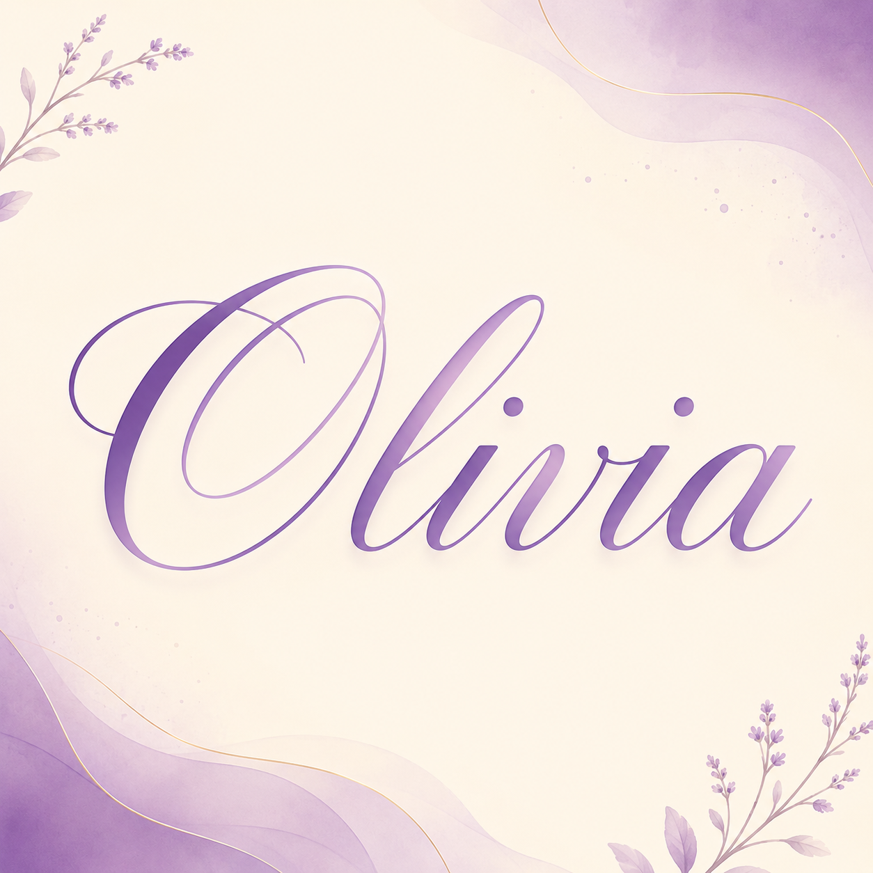 Curvioo cursive preview for the name Olivia
