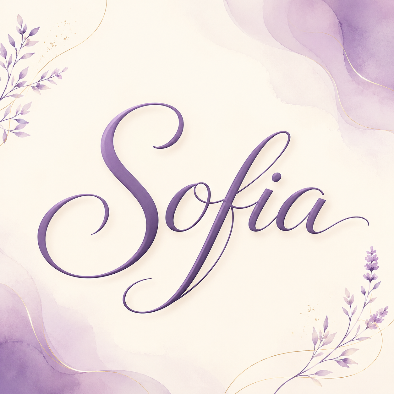 Curvioo cursive preview for the name Sofia