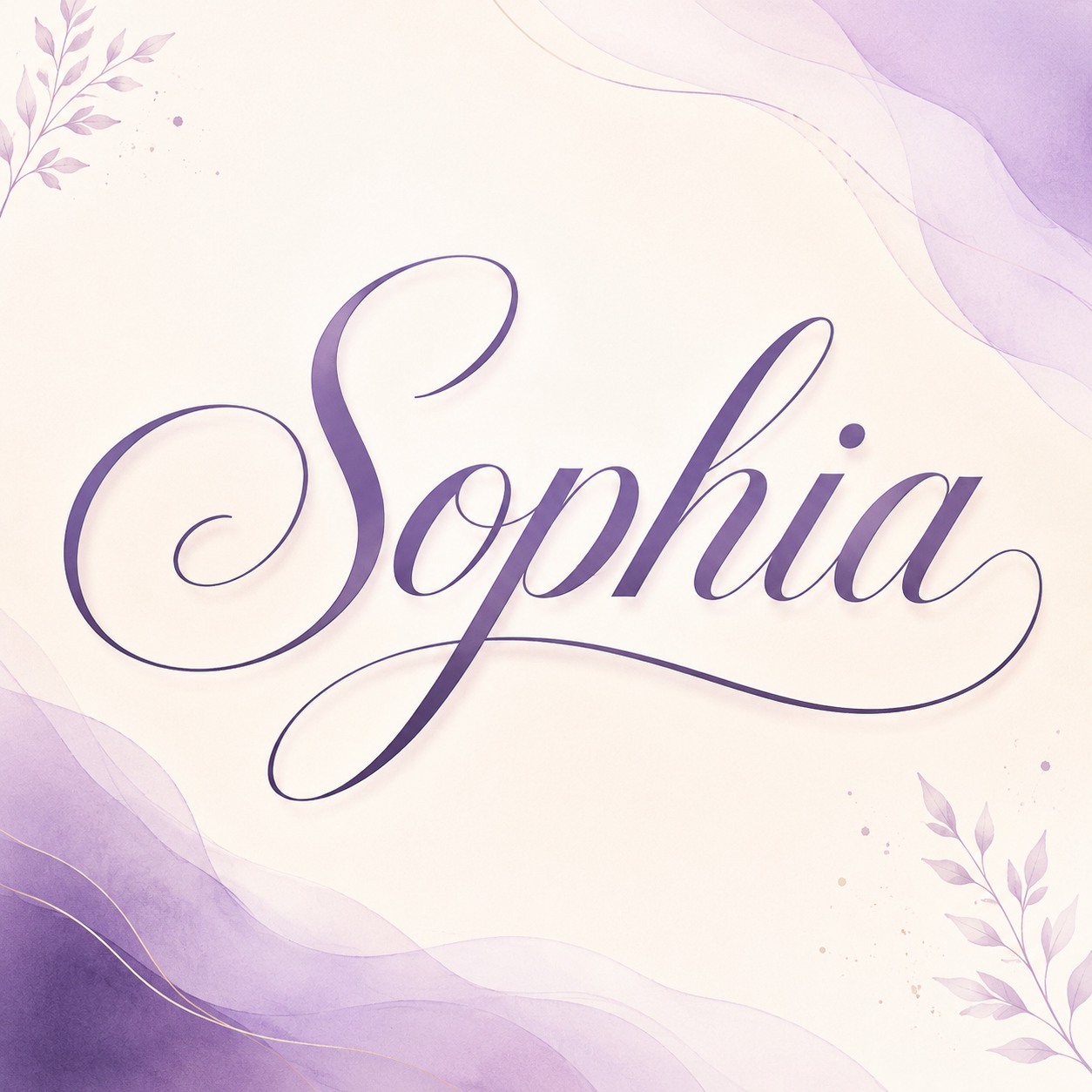 Curvioo cursive preview for the name Sophia