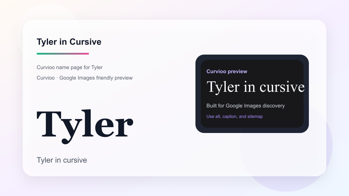Curvioo cursive preview for the name Tyler