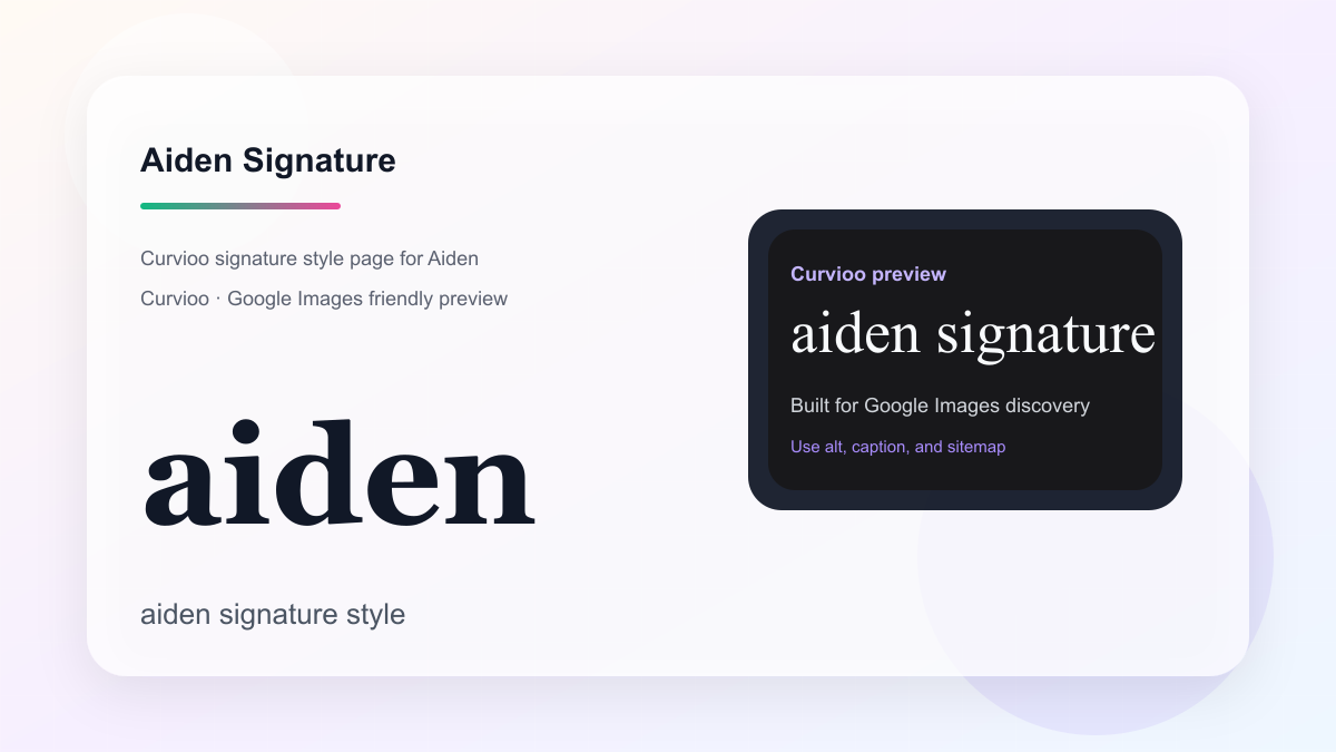 Curvioo signature preview for Aiden