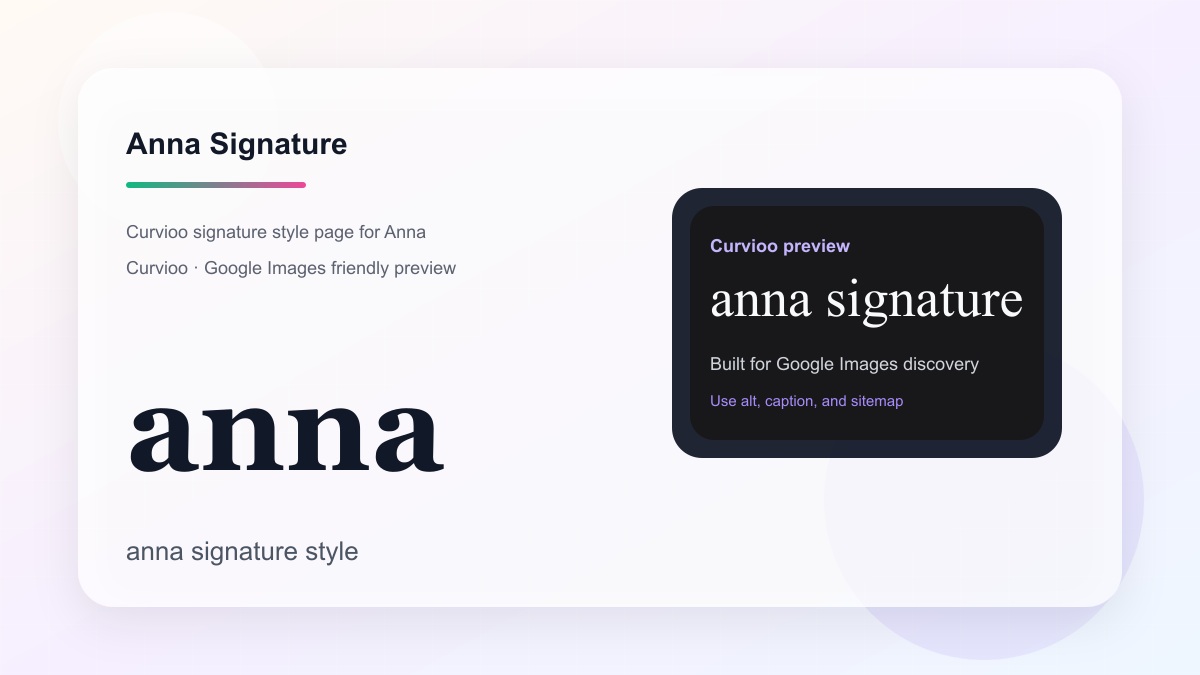 Curvioo signature preview for Anna