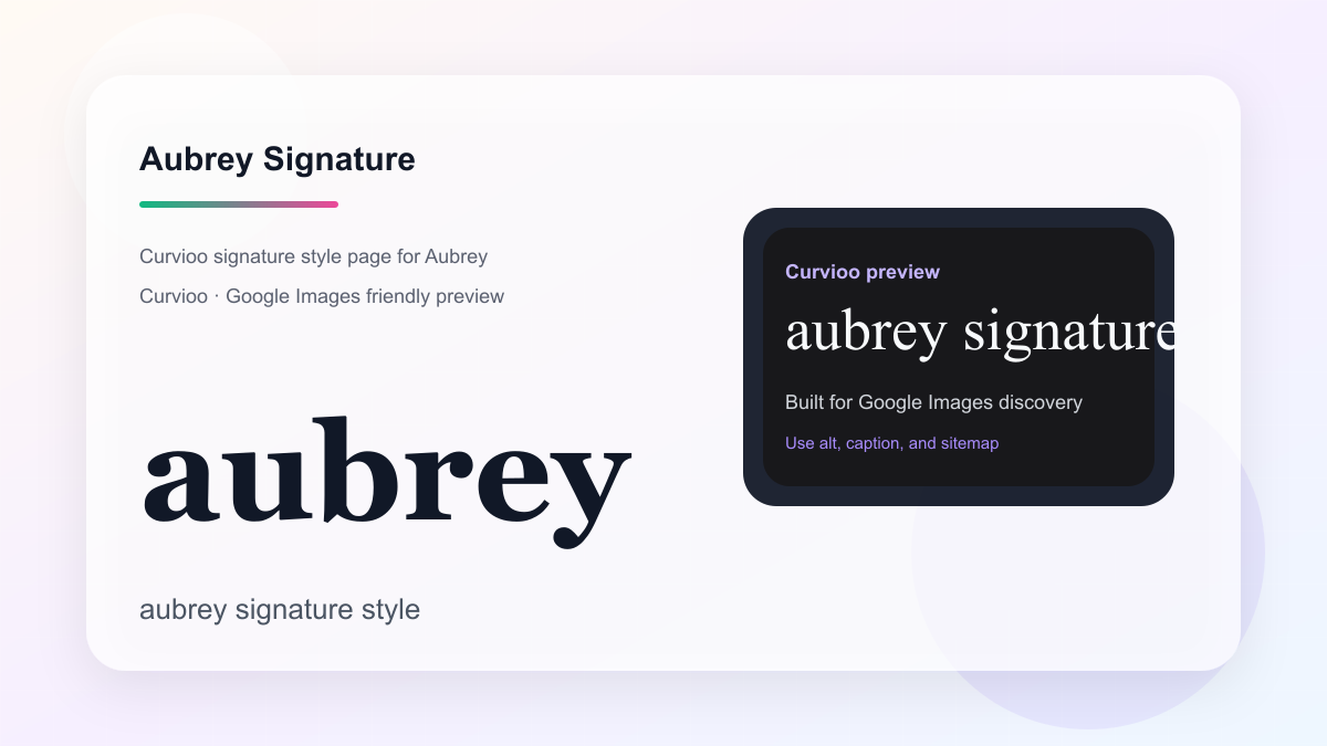 Curvioo signature preview for Aubrey