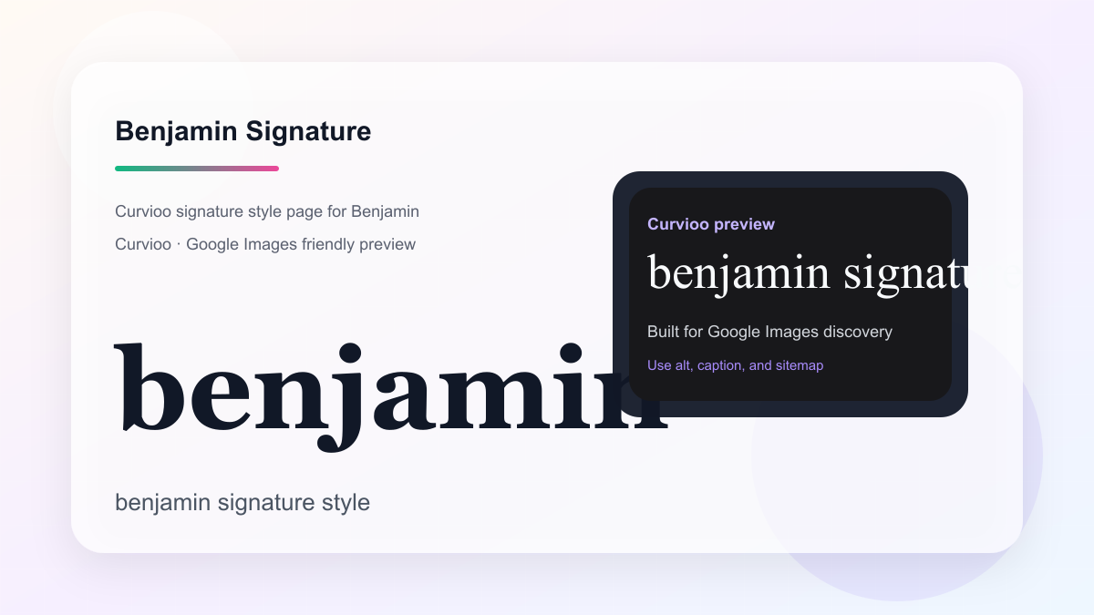 Curvioo signature preview for Benjamin