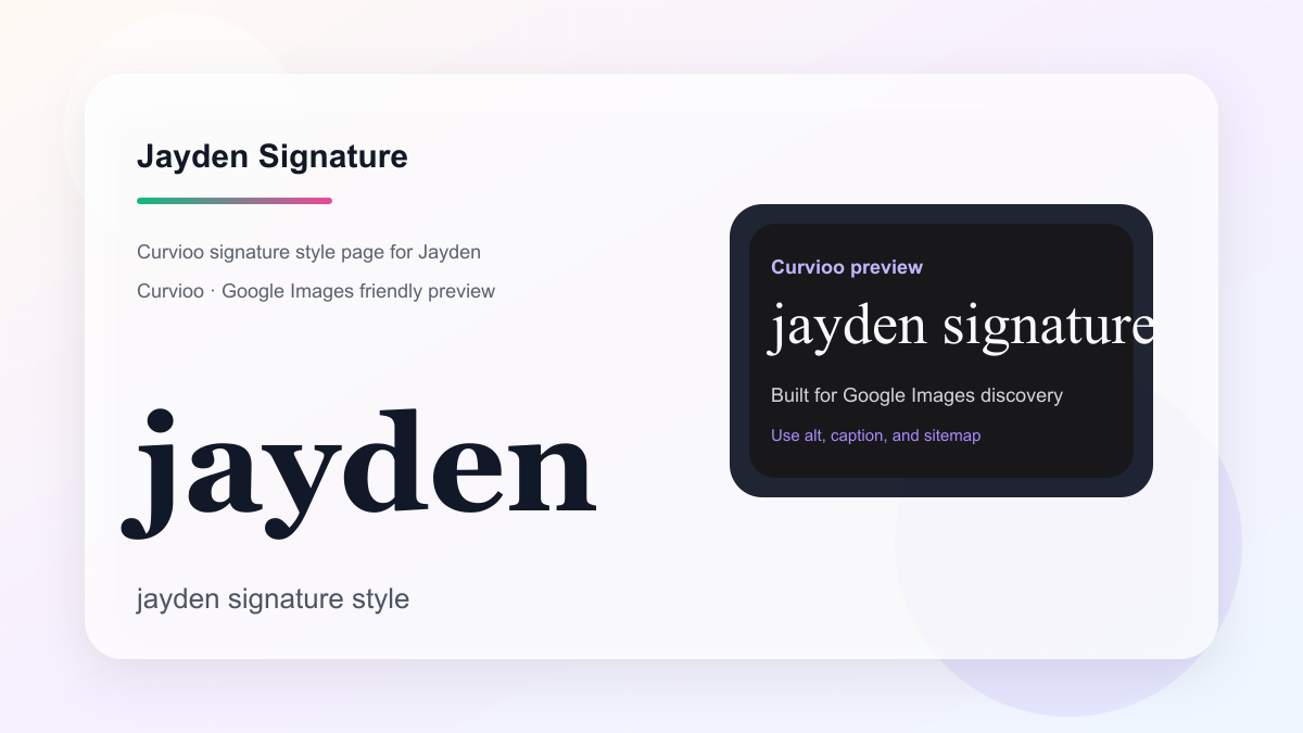 Curvioo signature preview for Jayden