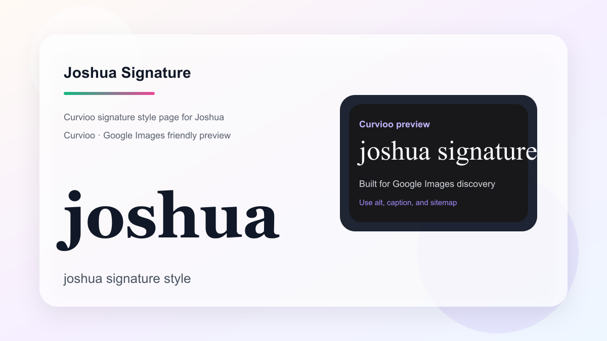 Curvioo signature preview for Joshua
