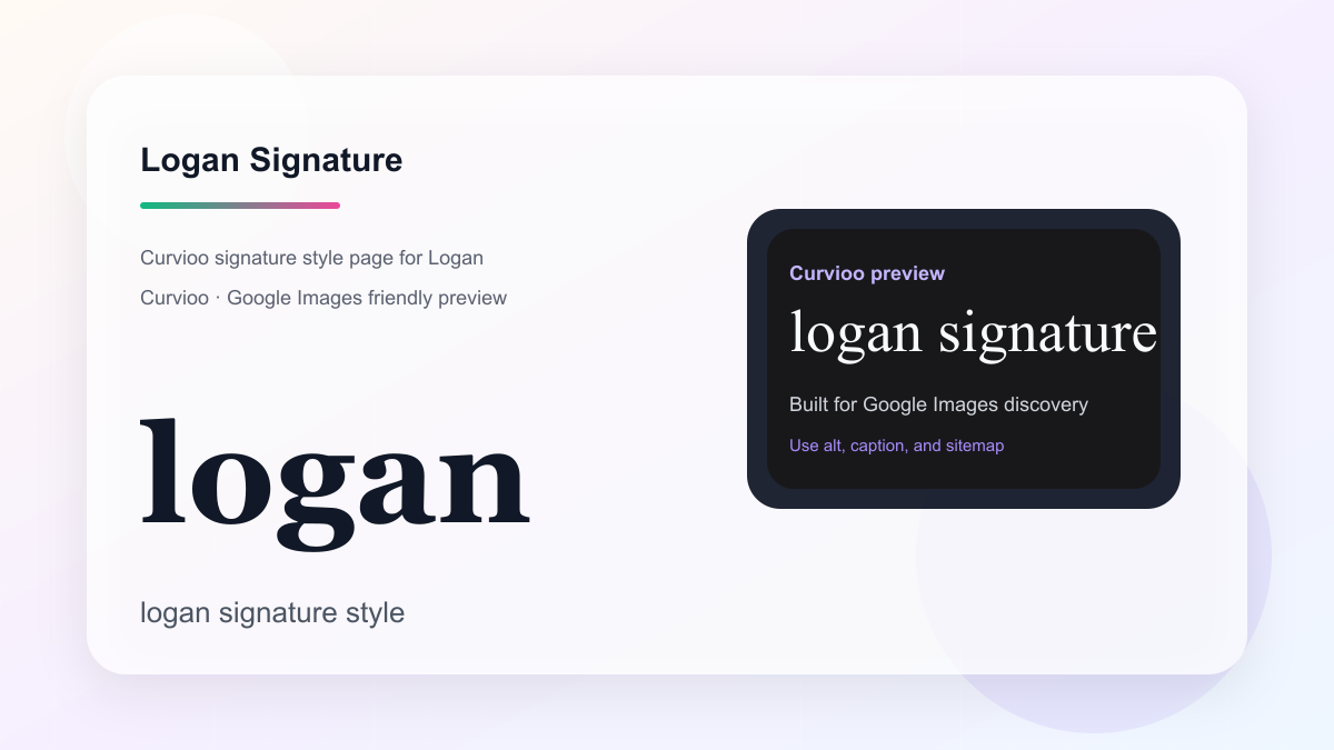 Curvioo signature preview for Logan