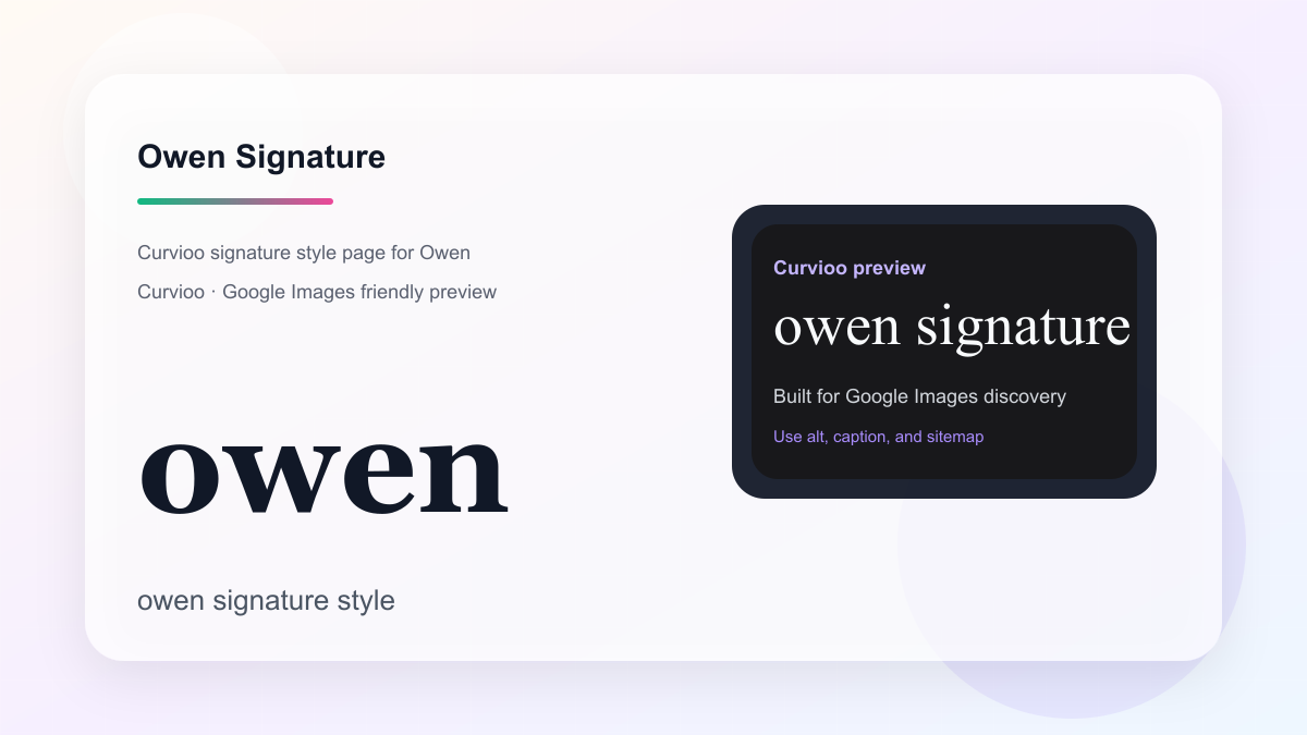 Curvioo signature preview for Owen