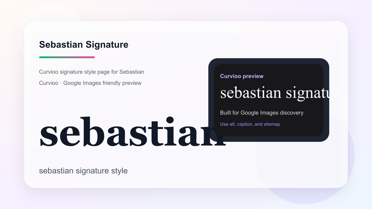Curvioo signature preview for Sebastian