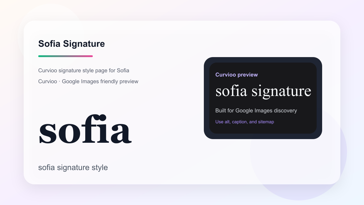 Curvioo signature preview for Sofia