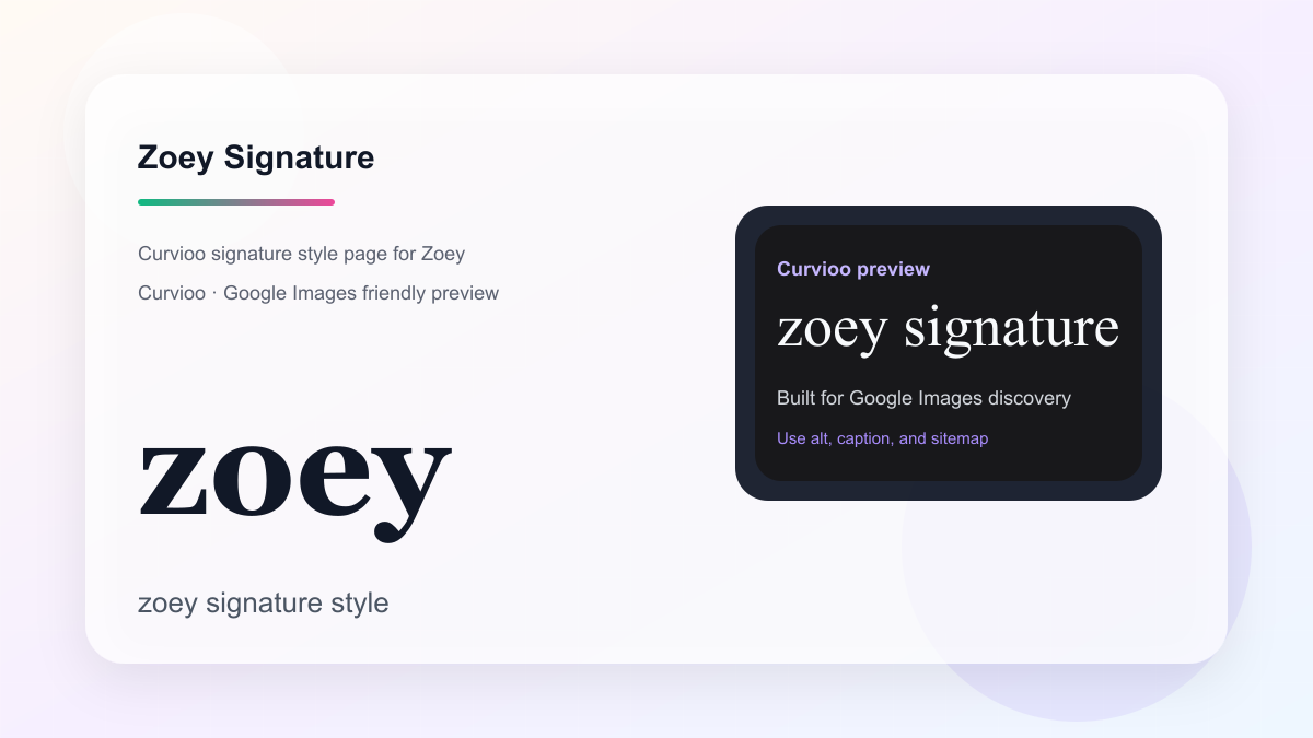 Curvioo signature preview for Zoey